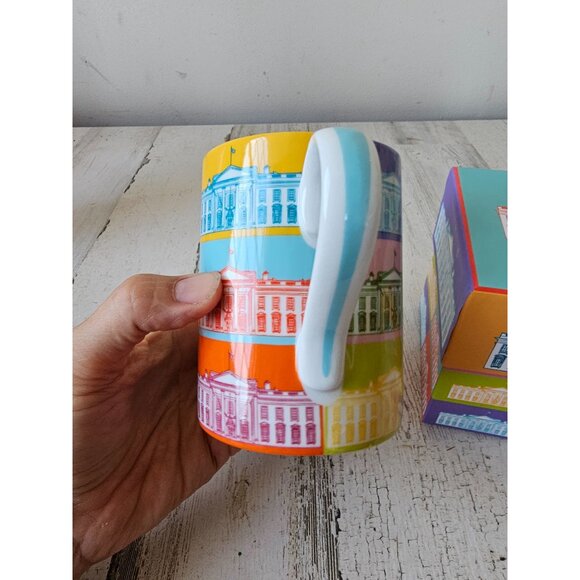 White House facade mug cup coffee tea new association rainbow multicolor colorfu - Picture 4 of 7